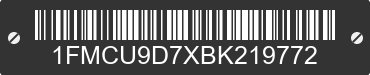 2011 FORD Escape 1FMCU9D7XBK219772 VIN decoded