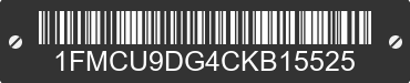 2012 FORD Escape 1FMCU9DG4CKB15525 VIN decoded