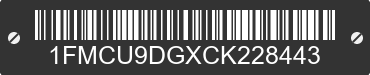 2012 FORD Escape 1FMCU9DGXCK228443 VIN decoded