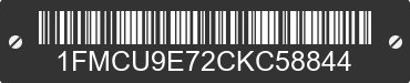 2012 FORD Escape 1FMCU9E72CKC58844 VIN decoded