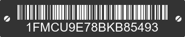 2011 FORD Escape 1FMCU9E78BKB85493 VIN decoded