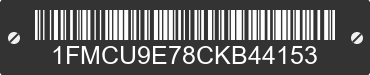 2012 FORD Escape 1FMCU9E78CKB44153 VIN decoded