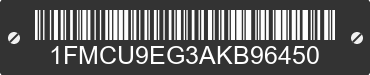 2010 FORD Escape 1FMCU9EG3AKB96450 VIN decoded