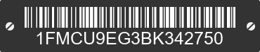 2011 FORD Escape 1FMCU9EG3BK342750 VIN decoded