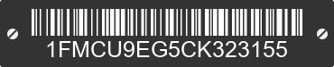 2012 FORD Escape 1FMCU9EG5CK323155 VIN decoded