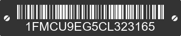 2012 FORD Escape 1FMCU9EG5CL323165 VIN decoded