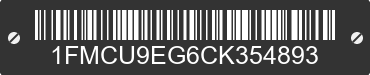 2012 FORD Escape 1FMCU9EG6CK354893 VIN decoded
