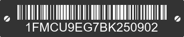 2011 FORD Escape 1FMCU9EG7BK250902 VIN decoded
