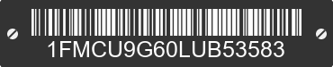 2020 FORD Escape 1FMCU9G60LUB53583 VIN decoded