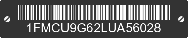 2020 FORD Escape 1FMCU9G62LUA56028 VIN decoded