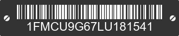 2020 FORD Escape 1FMCU9G67LU181541 VIN decoded
