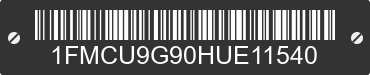 2017 FORD Escape 1FMCU9G90HUE11540 VIN decoded