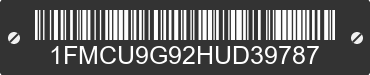 2017 FORD Escape 1FMCU9G92HUD39787 VIN decoded