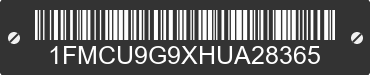 2017 FORD Escape 1FMCU9G9XHUA28365 VIN decoded