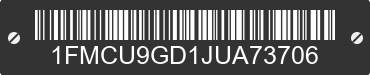 2018 FORD Escape 1FMCU9GD1JUA73706 VIN decoded