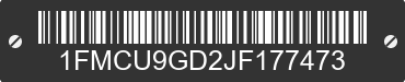 2018 FORD Escape 1FMCU9GD2JF177473 VIN decoded