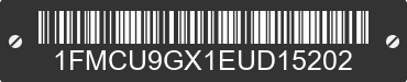 2014 FORD Escape 1FMCU9GX1EUD15202 VIN decoded