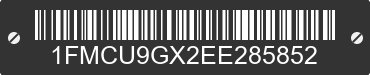 2014 FORD Escape 1FMCU9GX2EE285852 VIN decoded