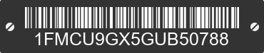 2016 FORD Escape 1FMCU9GX5GUB50788 VIN decoded