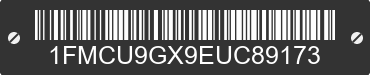 2014 FORD Escape 1FMCU9GX9EUC89173 VIN decoded