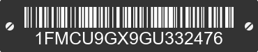 2016 FORD Escape 1FMCU9GX9GU332476 VIN decoded