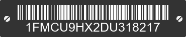 2013 FORD Escape 1FMCU9HX2DU318217 VIN decoded