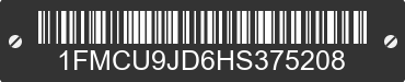 2017 FORD Escape 1FMCU9JD6HS375208 VIN decoded