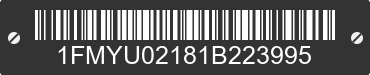 2001 FORD Escape 1FMYU02181B223995 VIN decoded