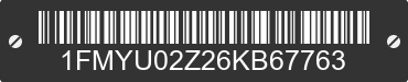 2006 FORD Escape 1FMYU02Z26KB67763 VIN decoded