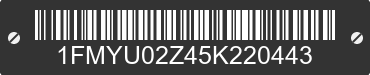 2005 FORD Escape 1FMYU02Z45K220443 VIN decoded