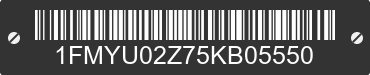 2005 FORD Escape 1FMYU02Z75KB05550 VIN decoded