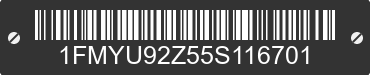 2005 FORD Escape 1FMYU92Z55S116701 VIN decoded