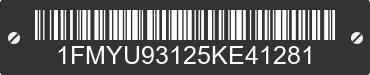 2005 FORD Escape 1FMYU93125KE41281 VIN decoded