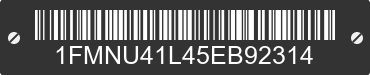 2005 FORD Excursion 1FMNU41L45EB92314 VIN decoded