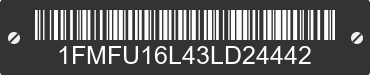 2003 FORD Expedition 1FMFU16L43LD24442 VIN decoded