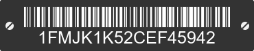2012 FORD Expedition 1FMJK1K52CEF45942 VIN decoded