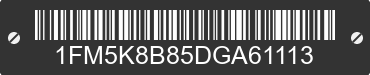 2013 FORD Explorer 1FM5K8B85DGA61113 VIN decoded