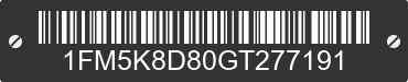 2016 FORD Explorer 1FM5K8D80GT277191 VIN decoded