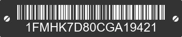 2012 FORD Explorer 1FMHK7D80CGA19421 VIN decoded