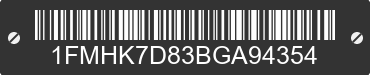 2011 FORD Explorer 1FMHK7D83BGA94354 VIN decoded