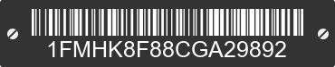 2012 FORD Explorer 1FMHK8F88CGA29892 VIN decoded