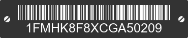 2012 FORD Explorer 1FMHK8F8XCGA50209 VIN decoded