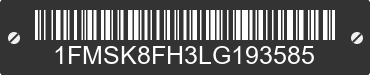 2020 FORD Explorer 1FMSK8FH3LG193585 VIN decoded