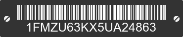 2005 FORD Explorer 1FMZU63KX5UA24863 VIN decoded