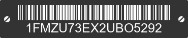 2002 FORD Explorer 1FMZU73EX2UBO5292 VIN decoded