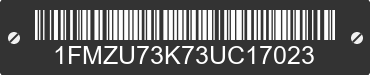 2003 FORD Explorer 1FMZU73K73UC17023 VIN decoded