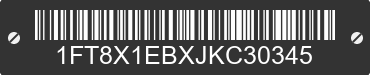 2018 FORD F-150 1FT8X1EBXJKC30345 VIN decoded