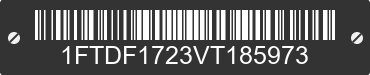 1997 FORD F-150 1FTDF1723VT185973 VIN decoded