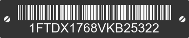 1997 FORD F-150 1FTDX1768VKB25322 VIN decoded