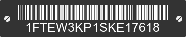 2025 FORD F-150 1FTEW3KP1SKE17618 VIN decoded